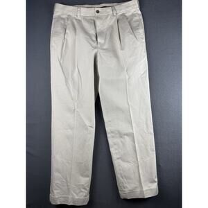 Brooks Brothers 35 x 30 Stone Advantage Chino Thompson Pleated Twill Chino Pant